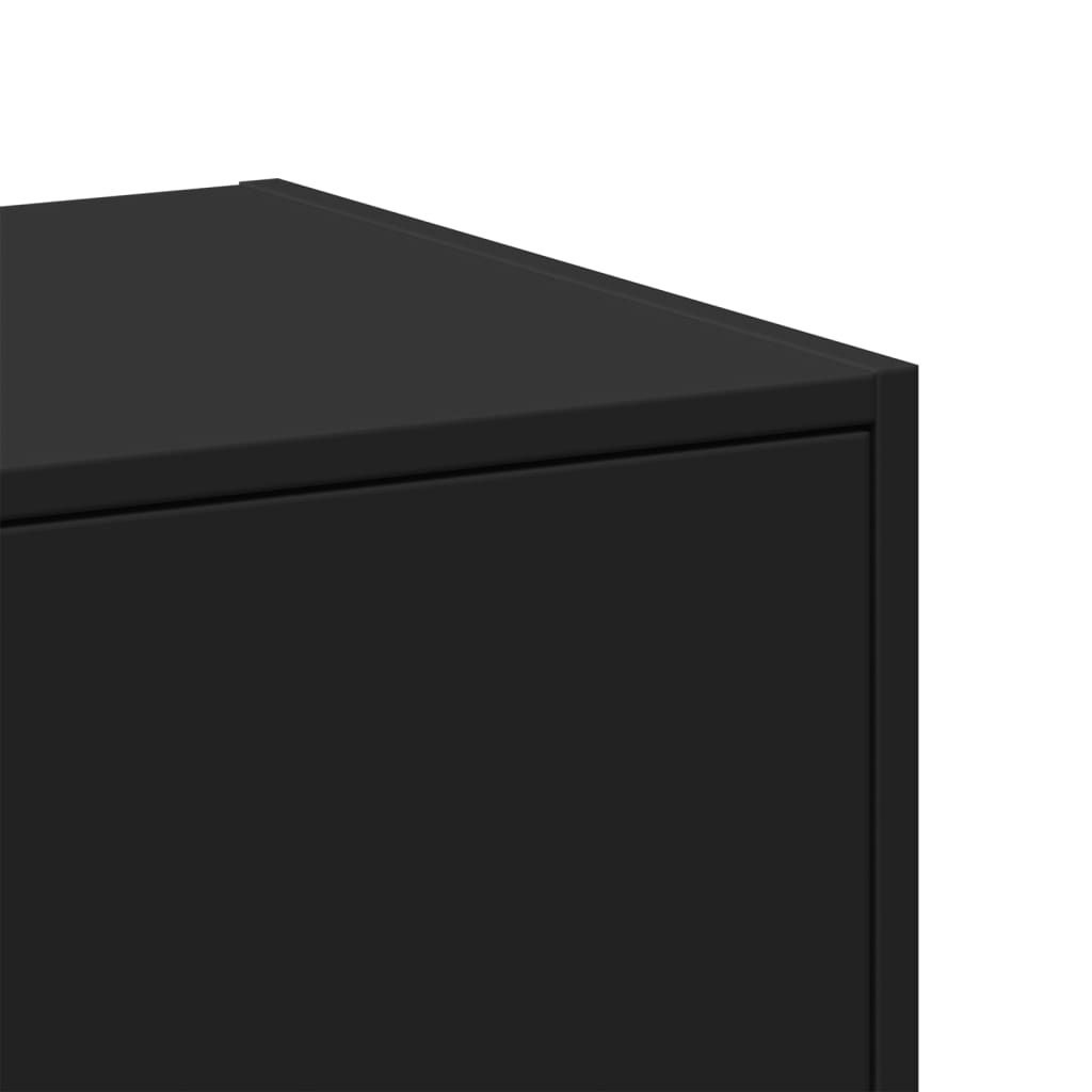 vidaXL Συρταριέρα Γενικής Χρήσης Μαύρο 30 x 41 x 144,5 εκ. Επεξ. Ξύλο