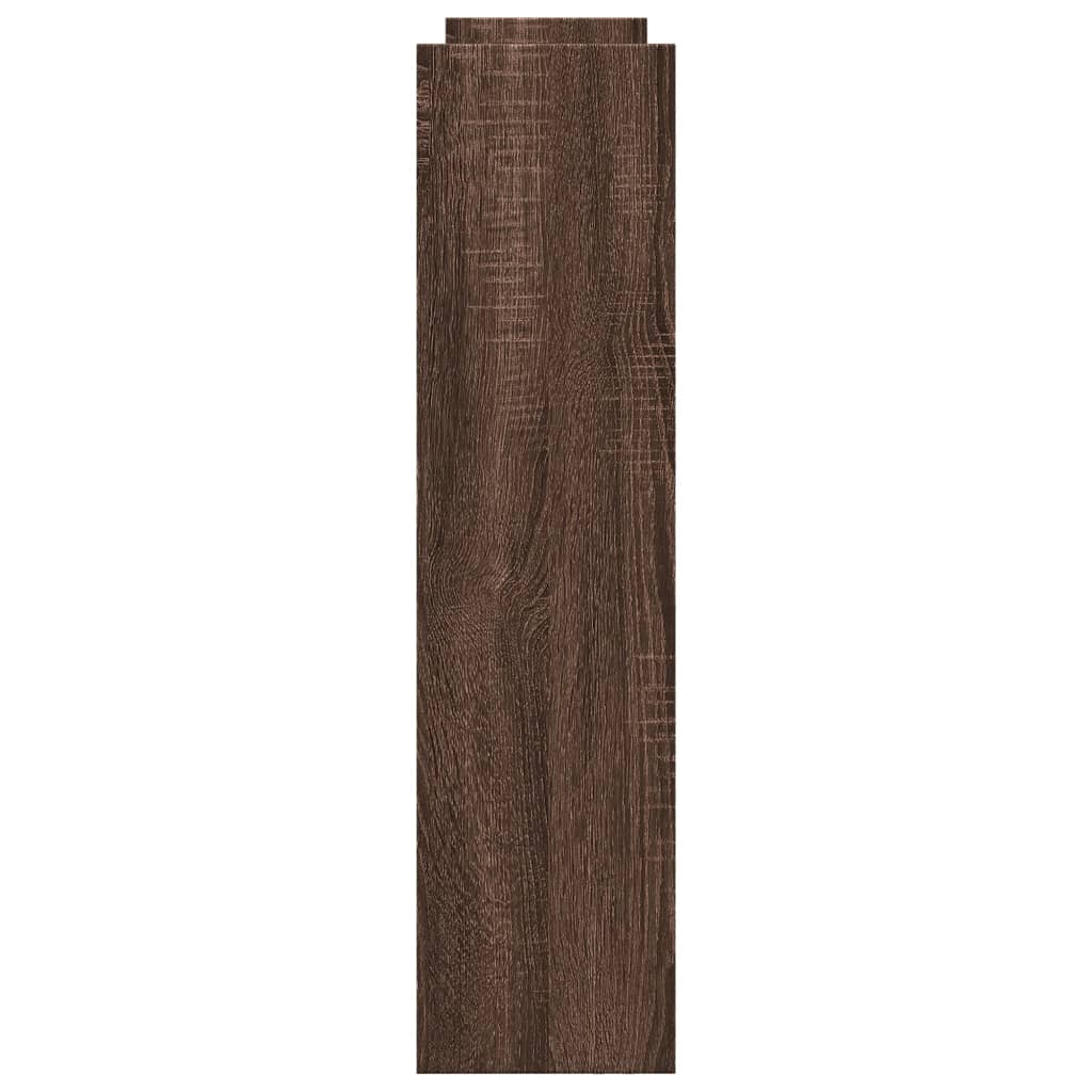 vidaXL Τρόλεϊ Αποθήκευσης Στενό 4 Επιπέδων Καφέ Δρυς Επεξ. Ξύλο