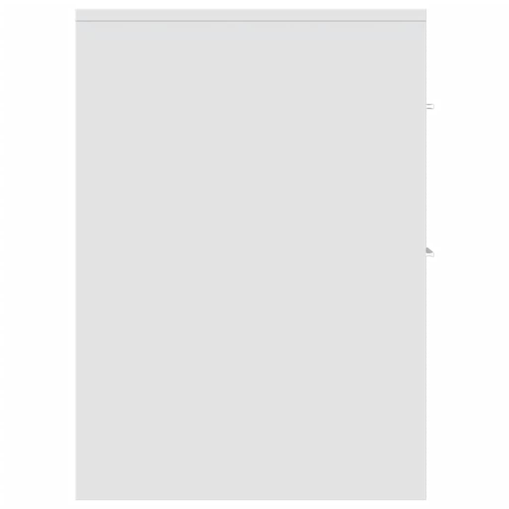 vidaXL Ντουλάπι Μπάνιου Στενό με Ροδάκια Λευκό Επεξ. Ξύλο