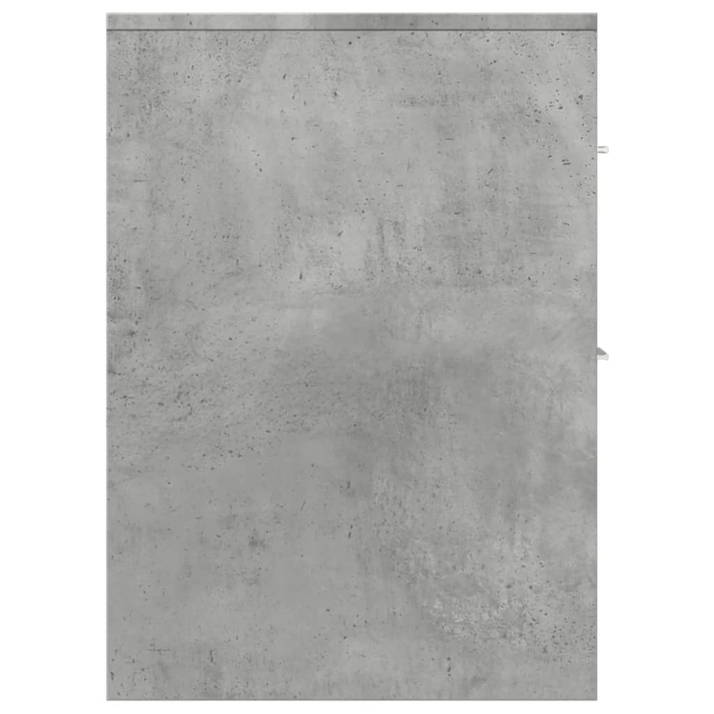 vidaXL Ντουλάπι Μπάνιου Στενό με Ροδάκια Γκρι Σκυρ. Επεξ. Ξύλο