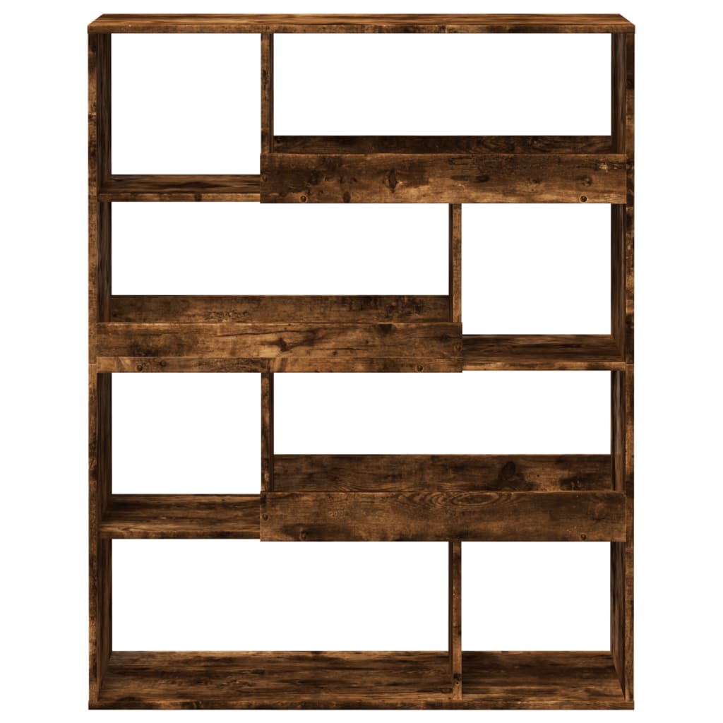 vidaXL Βιβλιοθήκη Καπνιστή Δρυς 100x33x125,5εκ. από Επεξεργασμένο Ξύλο