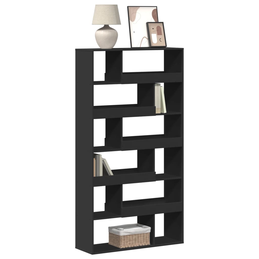 vidaXL Βιβλιοθήκη Μαύρη 100x33x187,5 εκ. Επεξ. Ξύλο