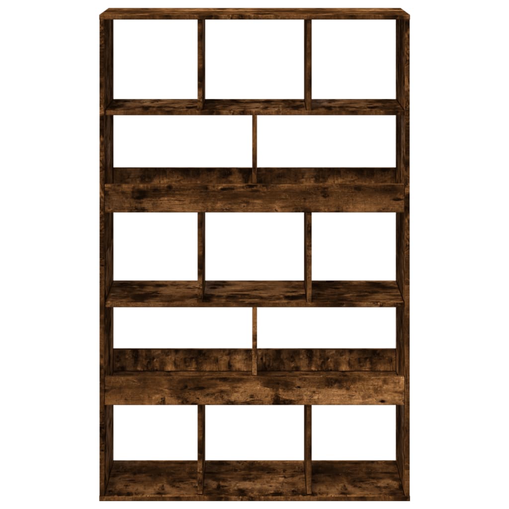 vidaXL Βιβλιοθήκη Καπνιστή Δρυς 100x33x156,5εκ. από Επεξεργασμένο Ξύλο