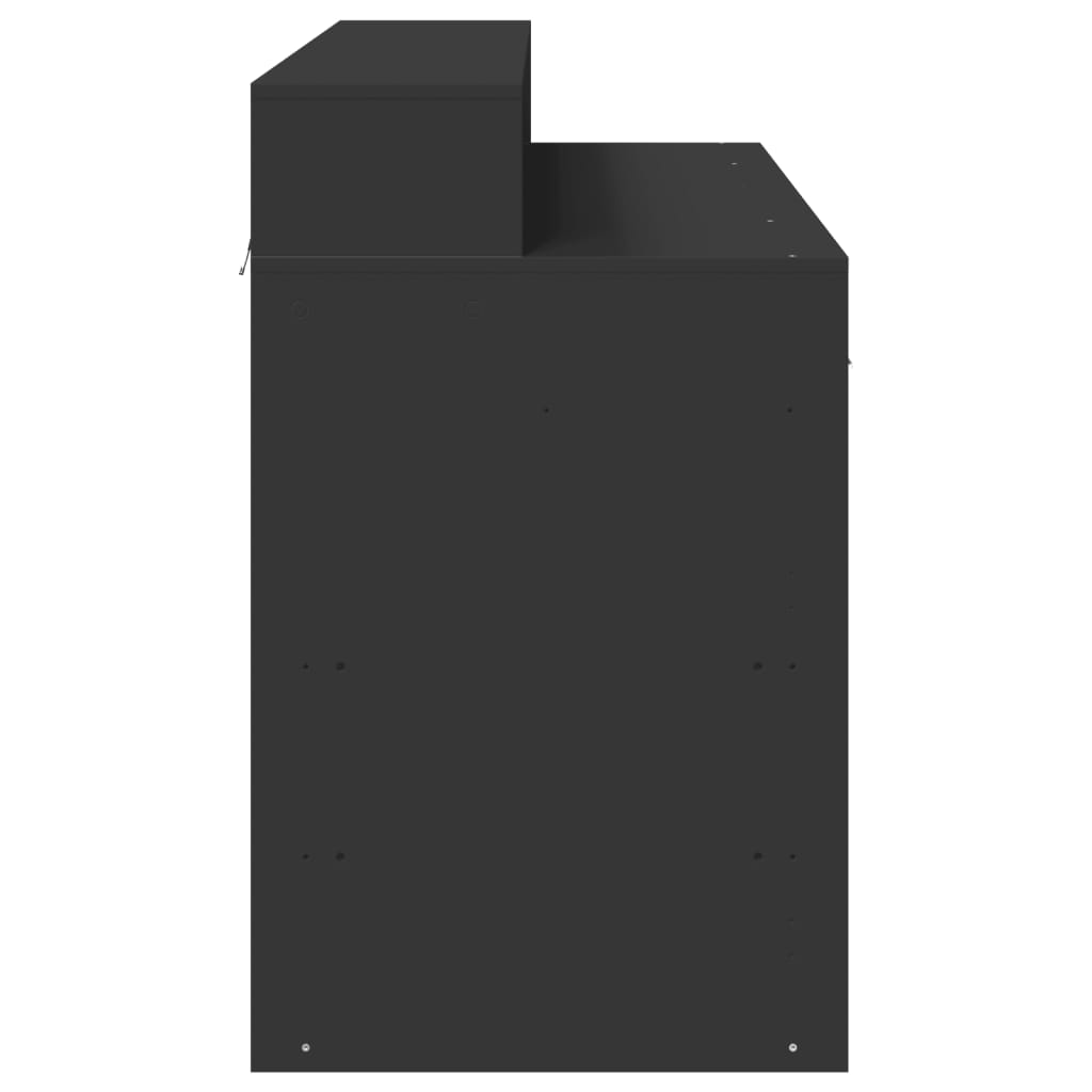 vidaXL Γραφείο με LED Μαύρο 120x55x91 εκ. από Επεξεργασμένο Ξύλο