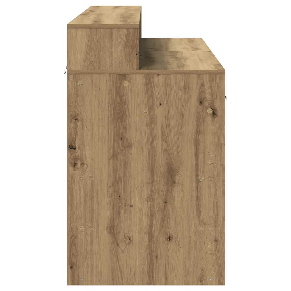 vidaXL Γραφείο με LED Αρτισιανή Δρυς 120x55x91 εκ. Επεξεργασμένο Ξύλο