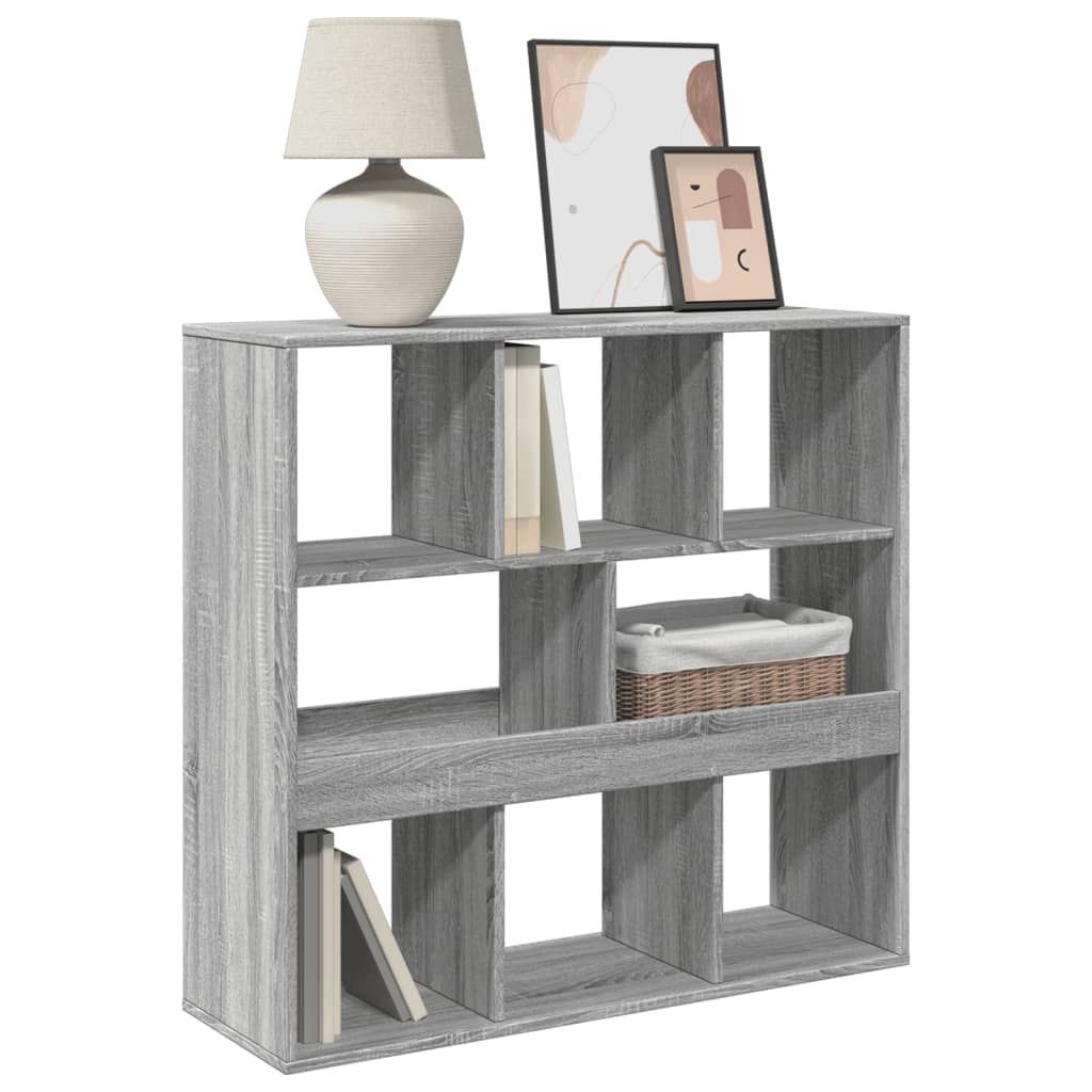 vidaXL Βιβλιοθήκη/Διαχωριστικό Χώρου Γκρι 100x33x94,5 εκ. Επεξ. Ξύλο