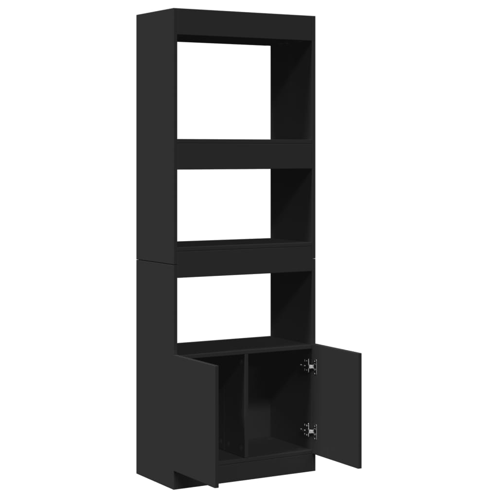 vidaXL Ντουλάπι Μαύρο 63x33x180 εκ. από Επεξεργασμένο Ξύλο