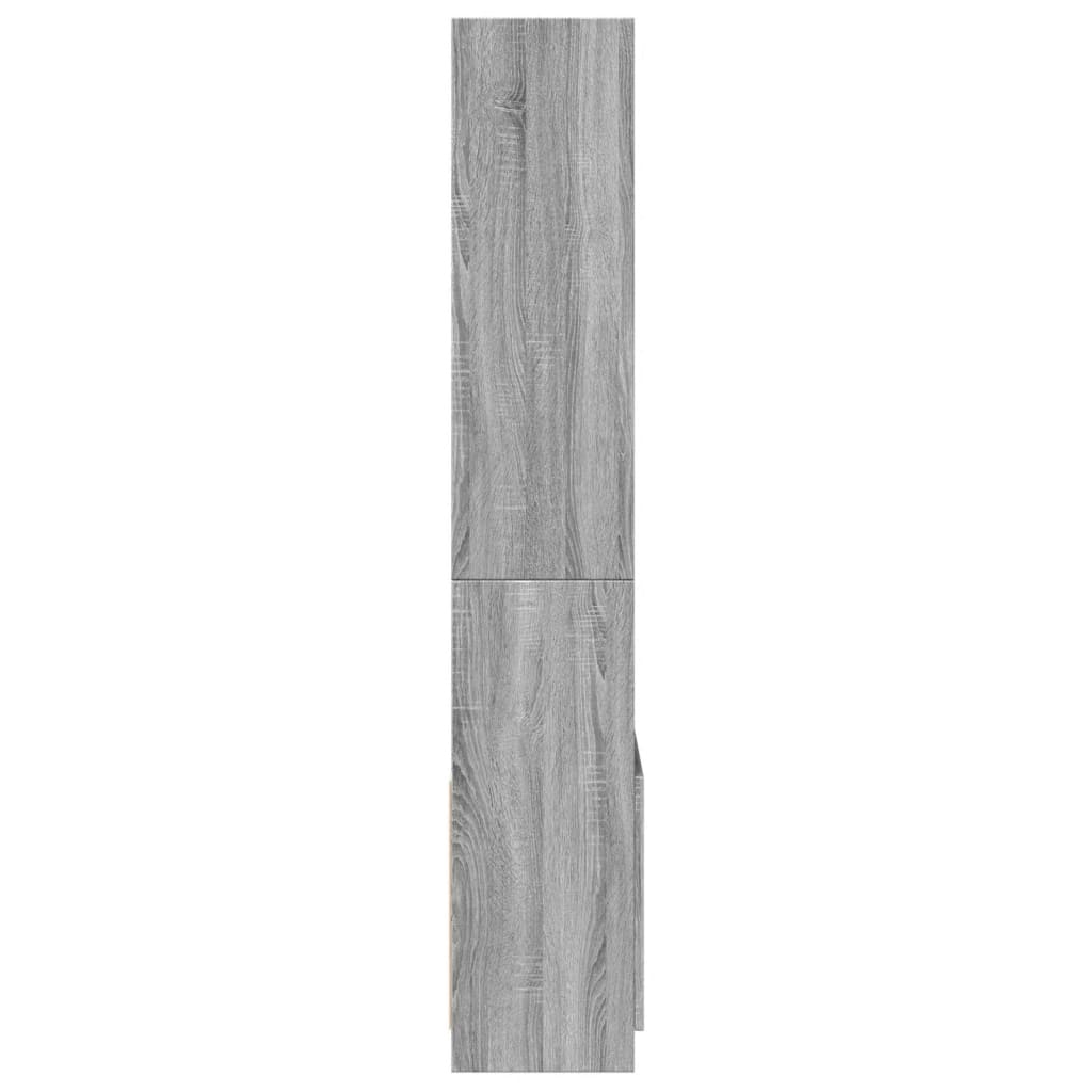vidaXL Ντουλάπι Γκρι Sonoma 63x33x180 εκ. από Επεξεργασμένο Ξύλο