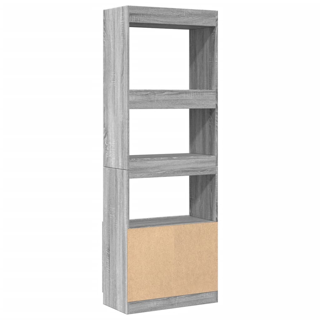 vidaXL Ντουλάπι Γκρι Sonoma 63x33x180 εκ. από Επεξεργασμένο Ξύλο