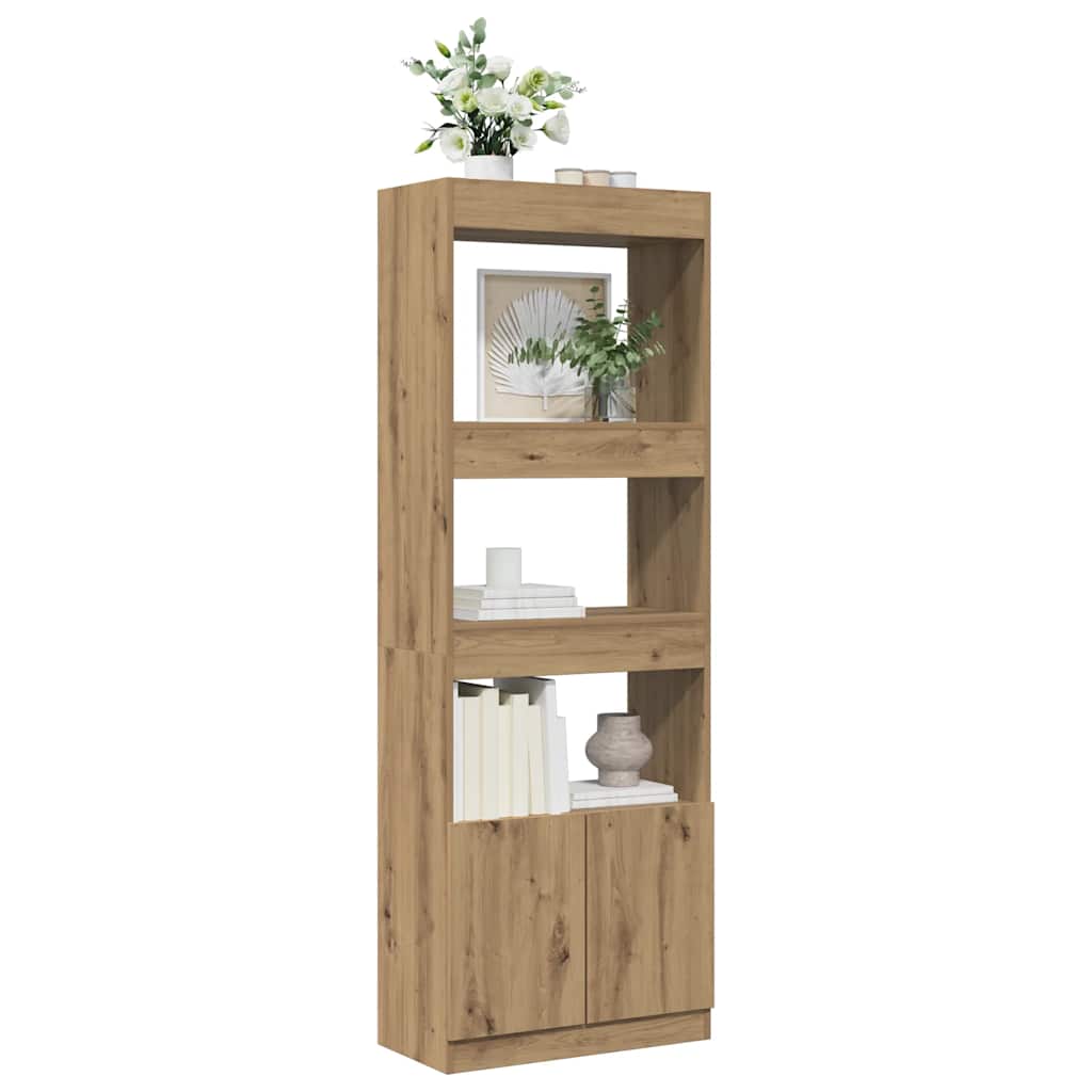 vidaXL Ντουλάπι Αρτισιανή Δρυς 63x33x180 εκ. από Επεξεργασμένο Ξύλο