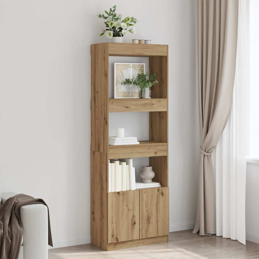 vidaXL Ντουλάπι Αρτισιανή Δρυς 63x33x180 εκ. από Επεξεργασμένο Ξύλο