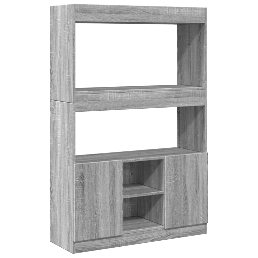 vidaXL Ντουλάπι Γκρι Sonoma 92x33x140 εκ. από Επεξεργασμένο Ξύλο