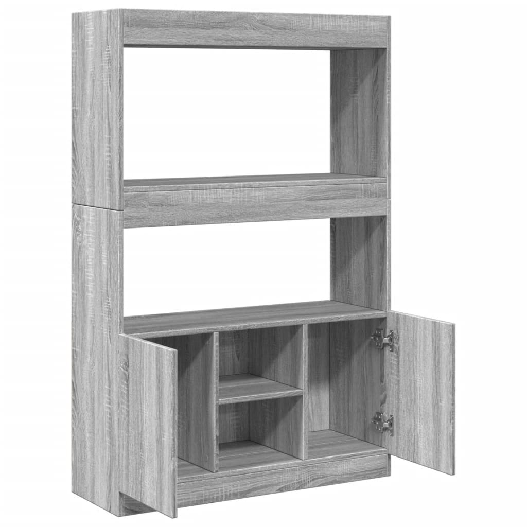 vidaXL Ντουλάπι Γκρι Sonoma 92x33x140 εκ. από Επεξεργασμένο Ξύλο