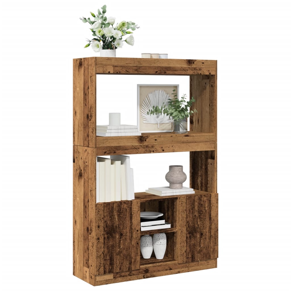 vidaXL Ντουλάπι Όψη Παλαιού Ξύλου 92x33x140 εκ. Επεξεργασμένο Ξύλο