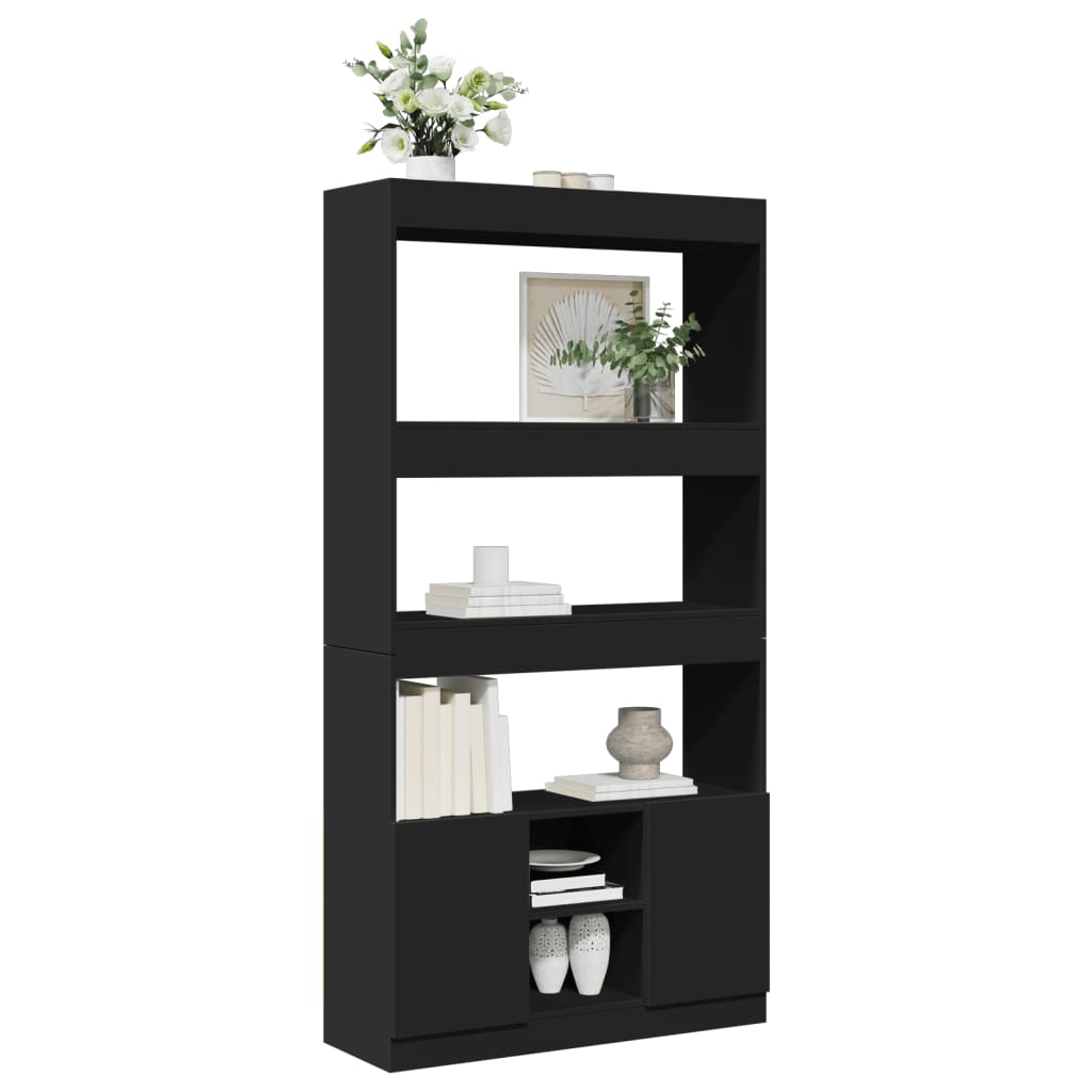 vidaXL Ντουλάπι Μαύρο 92x33x180εκ. από Επεξεργασμένο Ξύλο