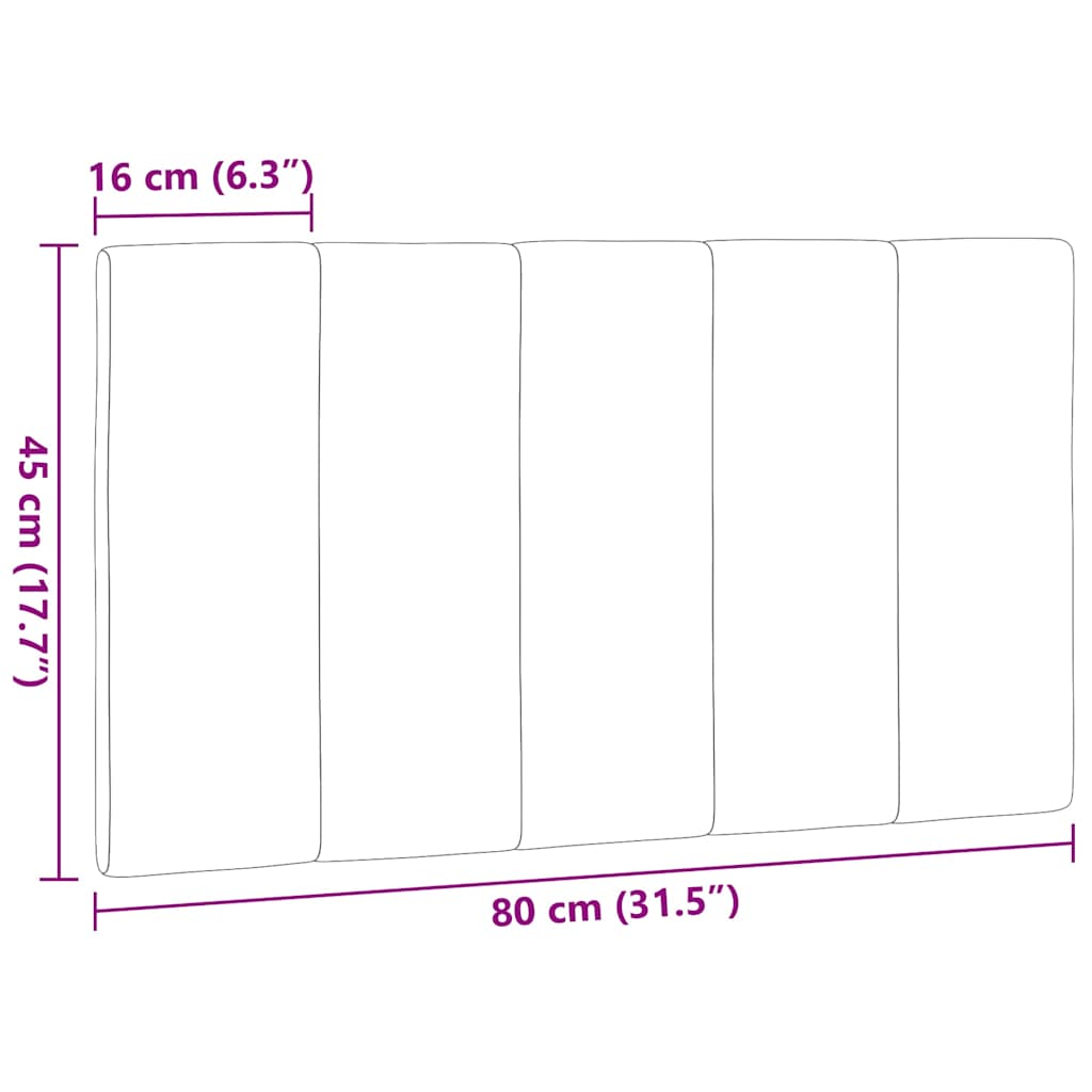 vidaXL Μαξιλάρι για Κεφαλάρι Hanko Μπλε 80 εκ. Υφασμάτινο