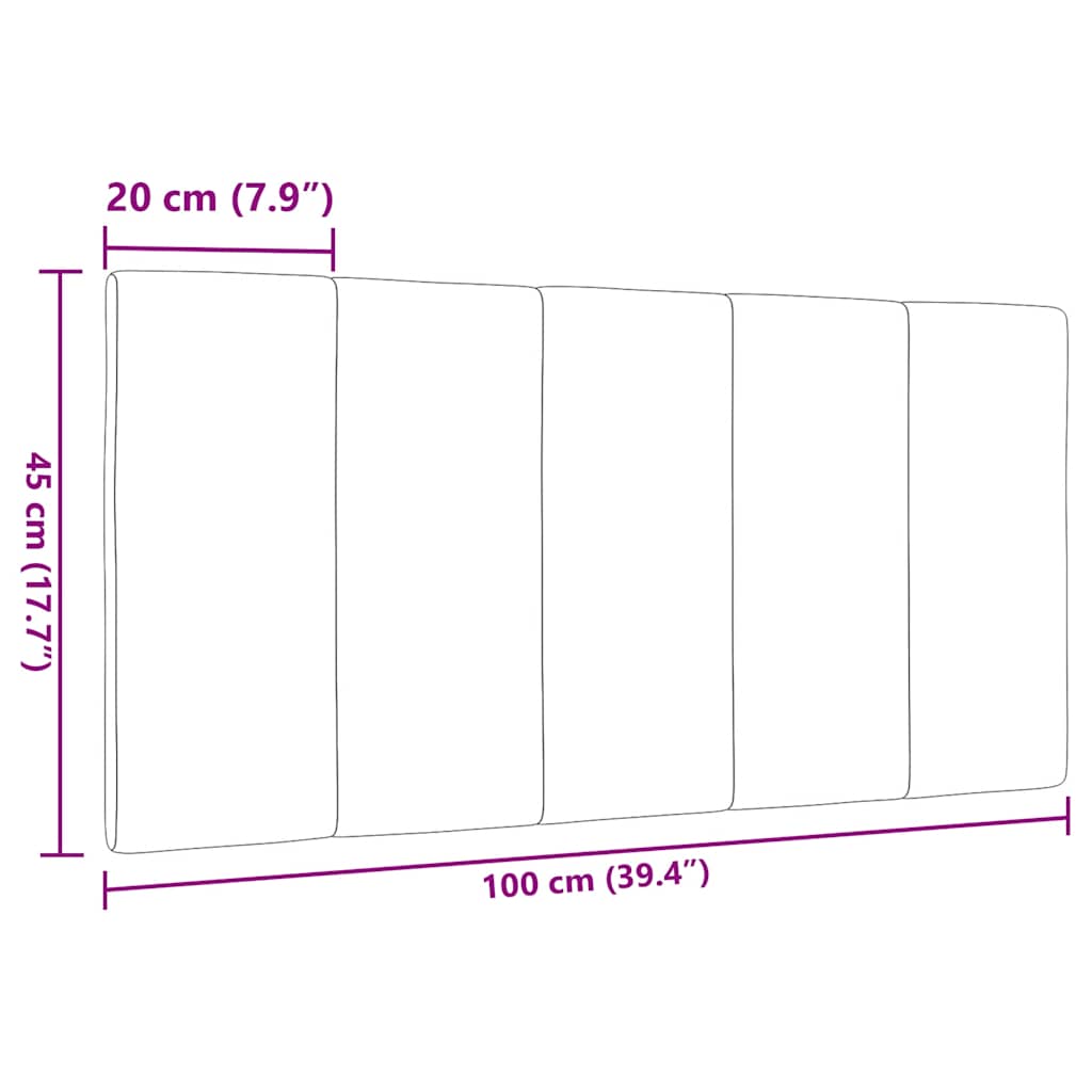 vidaXL Μαξιλάρι για Κεφαλάρι Hanko Ανοιχτό Γκρι 100 εκ. Υφασμάτινο