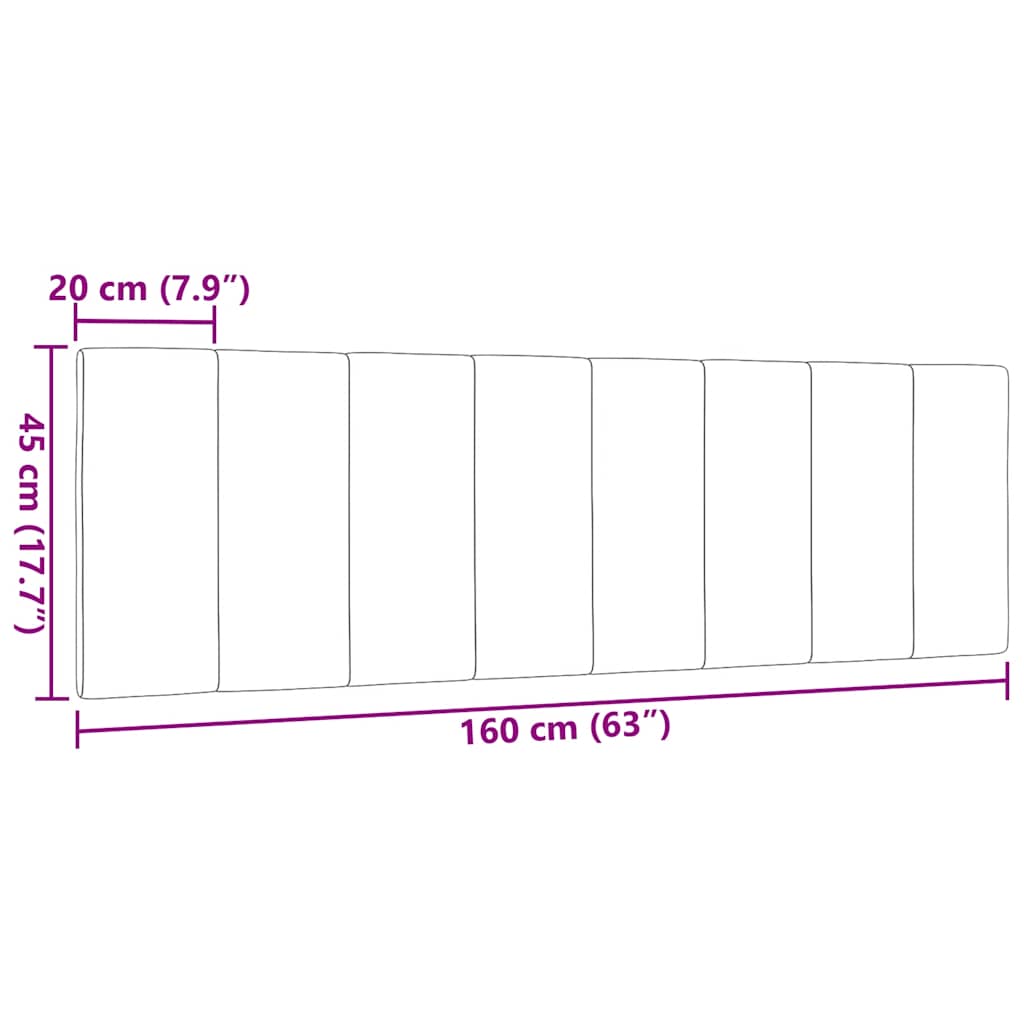 vidaXL Μαξιλάρι για Κεφαλάρι Hanko Taupe 160 εκ. Υφασμάτινο