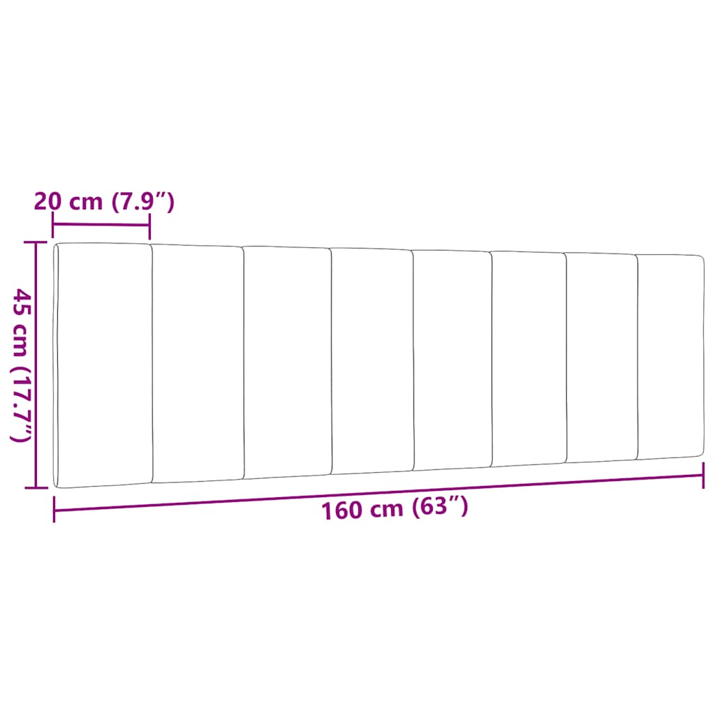 vidaXL Μαξιλάρι για Κεφαλάρι Hanko Μπλε 160 εκ. Υφασμάτινο