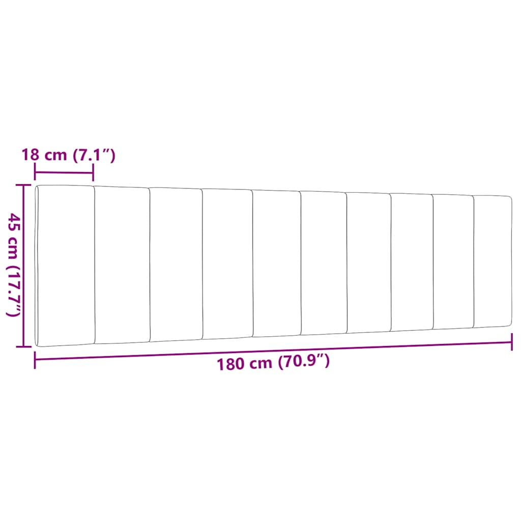 vidaXL Μαξιλάρι για Κεφαλάρι Hanko Ανοιχτό Γκρι 180 εκ. Υφασμάτινο
