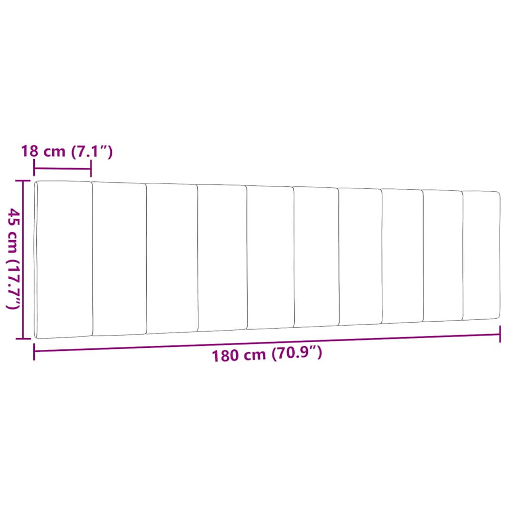 vidaXL Μαξιλάρι για Κεφαλάρι Hanko Μπλε 180 εκ. Υφασμάτινο