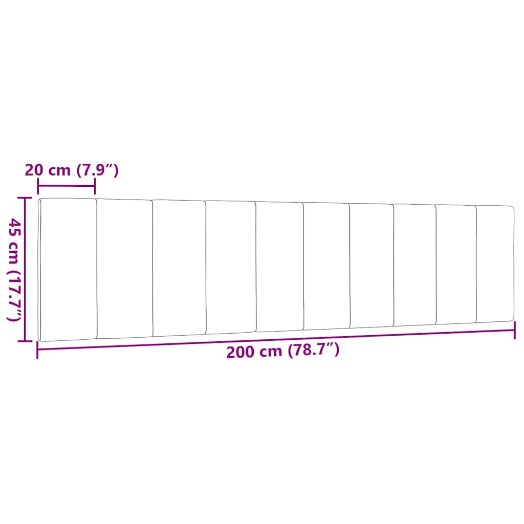 vidaXL Μαξιλάρι για Κεφαλάρι Hanko Μπλε 200 εκ. Υφασμάτινο