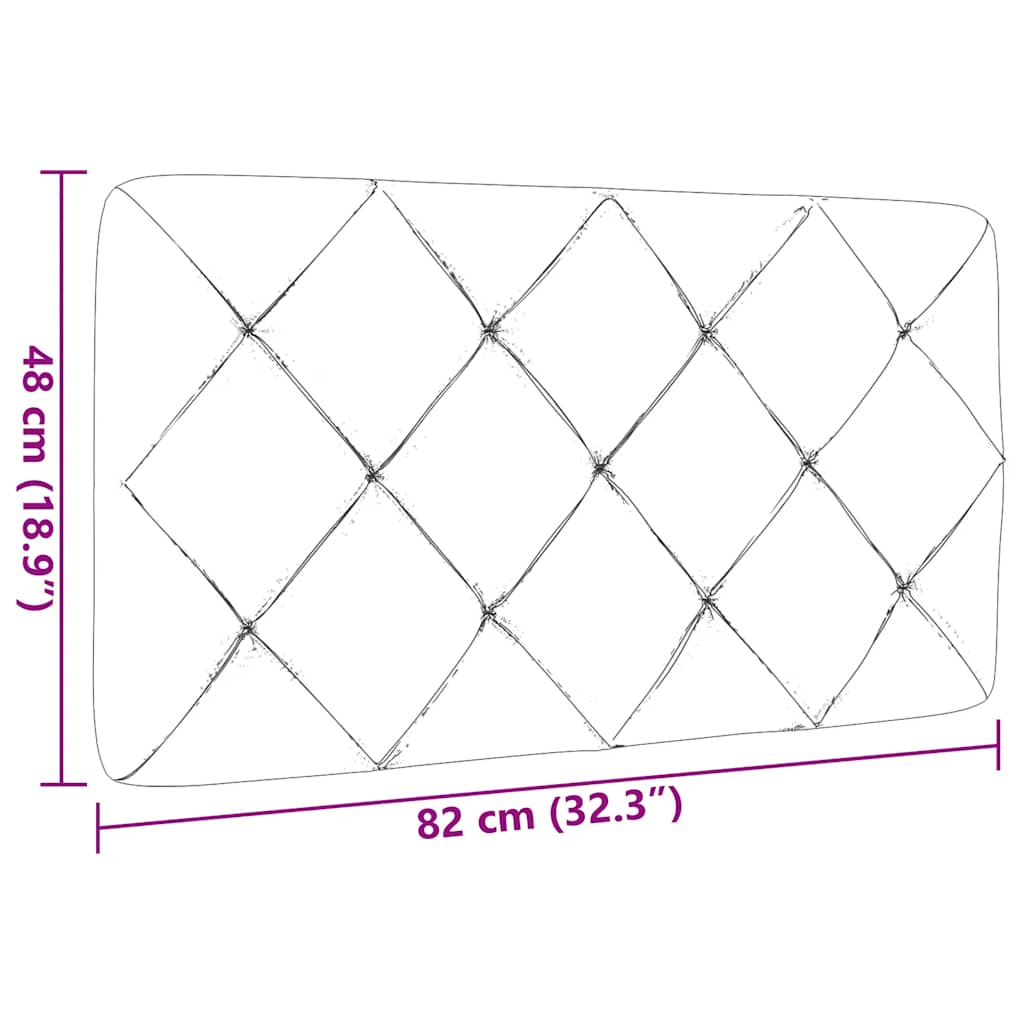 vidaXL Μαξιλάρι για Κεφαλάρι Κρεμ 80 εκ. Υφασμάτινο
