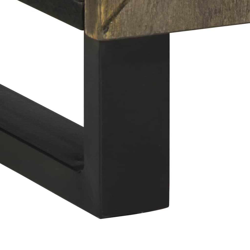 vidaXL σετ επίπλων μπάνιου 4 τεμαχίων μαύρο στερεό ξύλο Mango