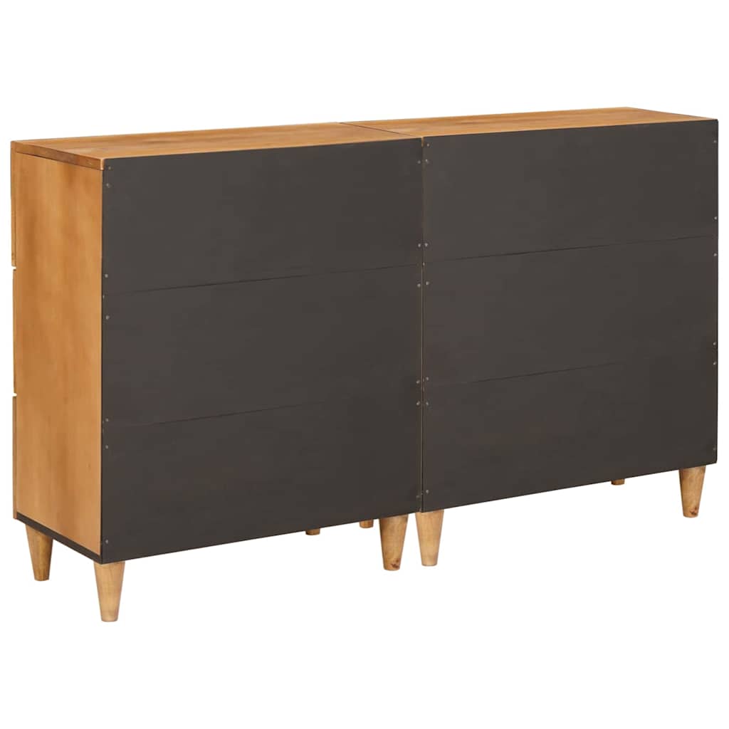 vidaXL Πλαϊνό γραφείο 2 τμχ. 120 x 33,5 x 75 εκ Μασίφ ξύλο μάνγκο Καφέ