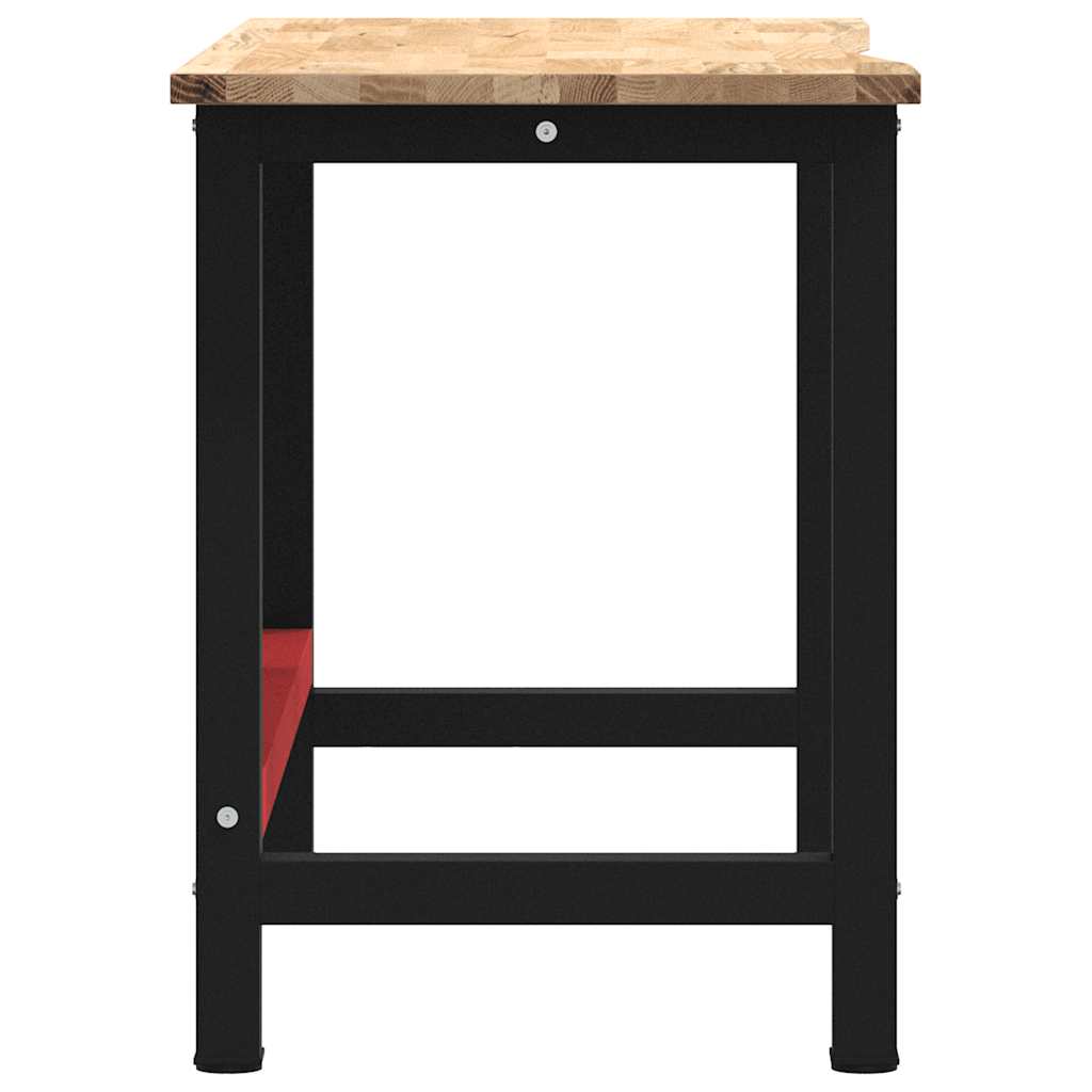 Πάγκος εργασίας vidaXL 140x60x81,5 cm μασίφ ξύλο δρυς