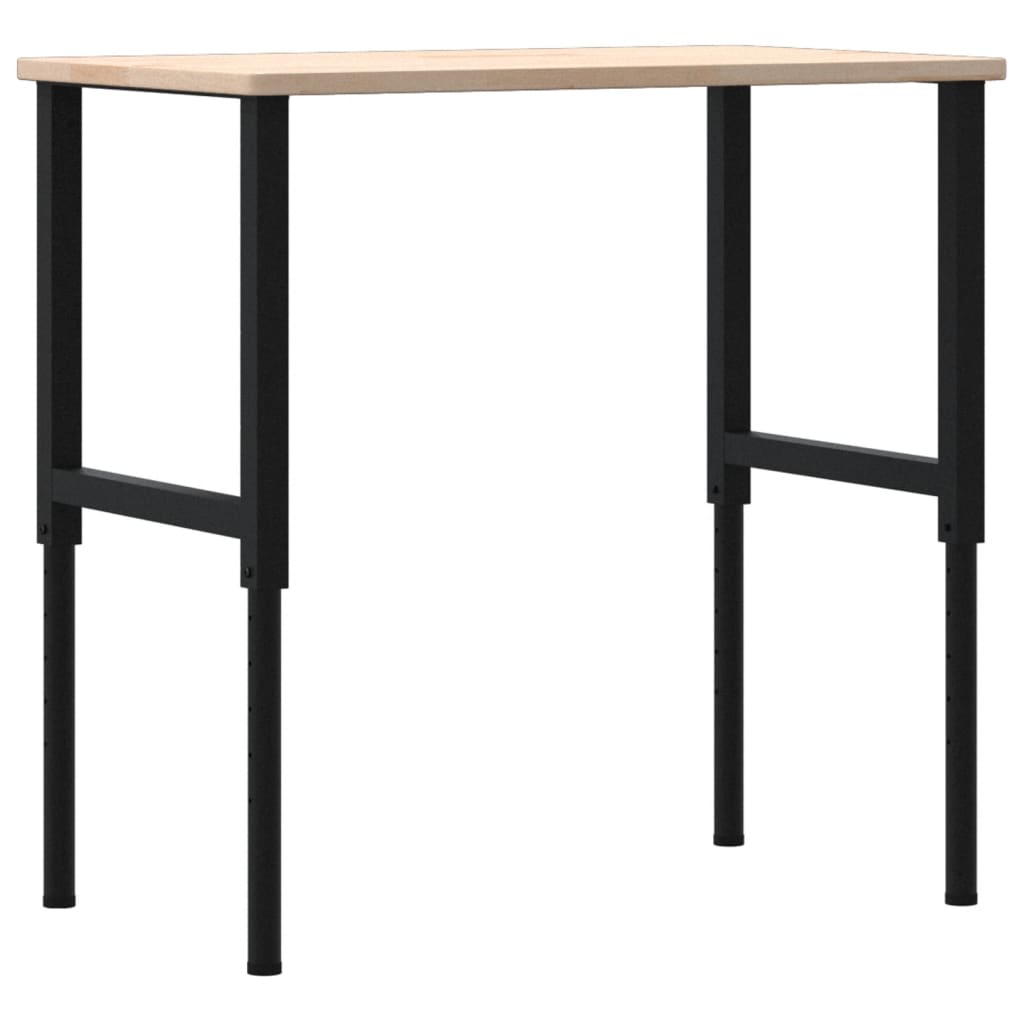 vidaXL Πάγκος Εργασίας Ορθογώνιος 100x60x(71,5-98) εκ Μασίφ Ξύλο Δρυός