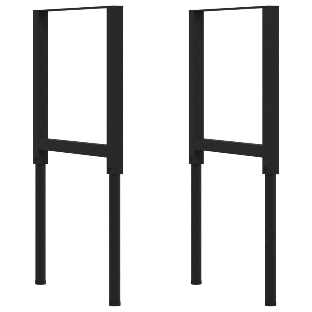 vidaXL Πάγκος Εργασίας Ορθογώνιος 100x60x(73-99,5) εκ Μασίφ Ξύλο Δρυός