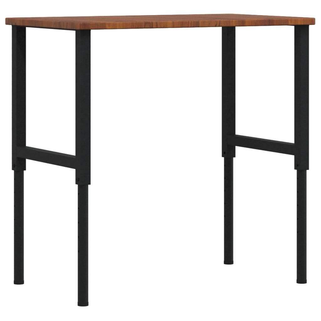 vidaXL Πάγκος Εργασίας Ορθογώνιος 100x60x(71,5-98) εκ Μασίφ Ξύλο Δρυός