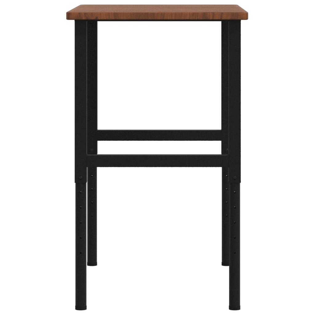 vidaXL Πάγκος Εργασίας Ορθογώνιος 100x60x(71,5-98) εκ Μασίφ Ξύλο Δρυός