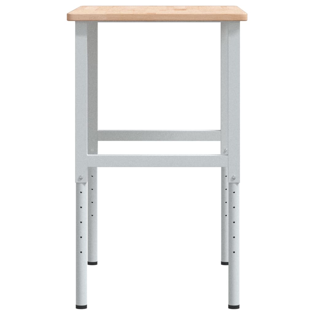 vidaXL Πάγκος Εργασίας Ορθογώνιος 100x60x(71,5-98) εκ Μασίφ Ξύλο Δρυός