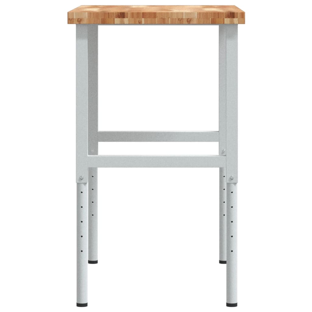 vidaXL Πάγκος Εργασίας Ορθογώνιος100x60x(73-99,5)εκ Μασίφ Ξύλο Ακακίας