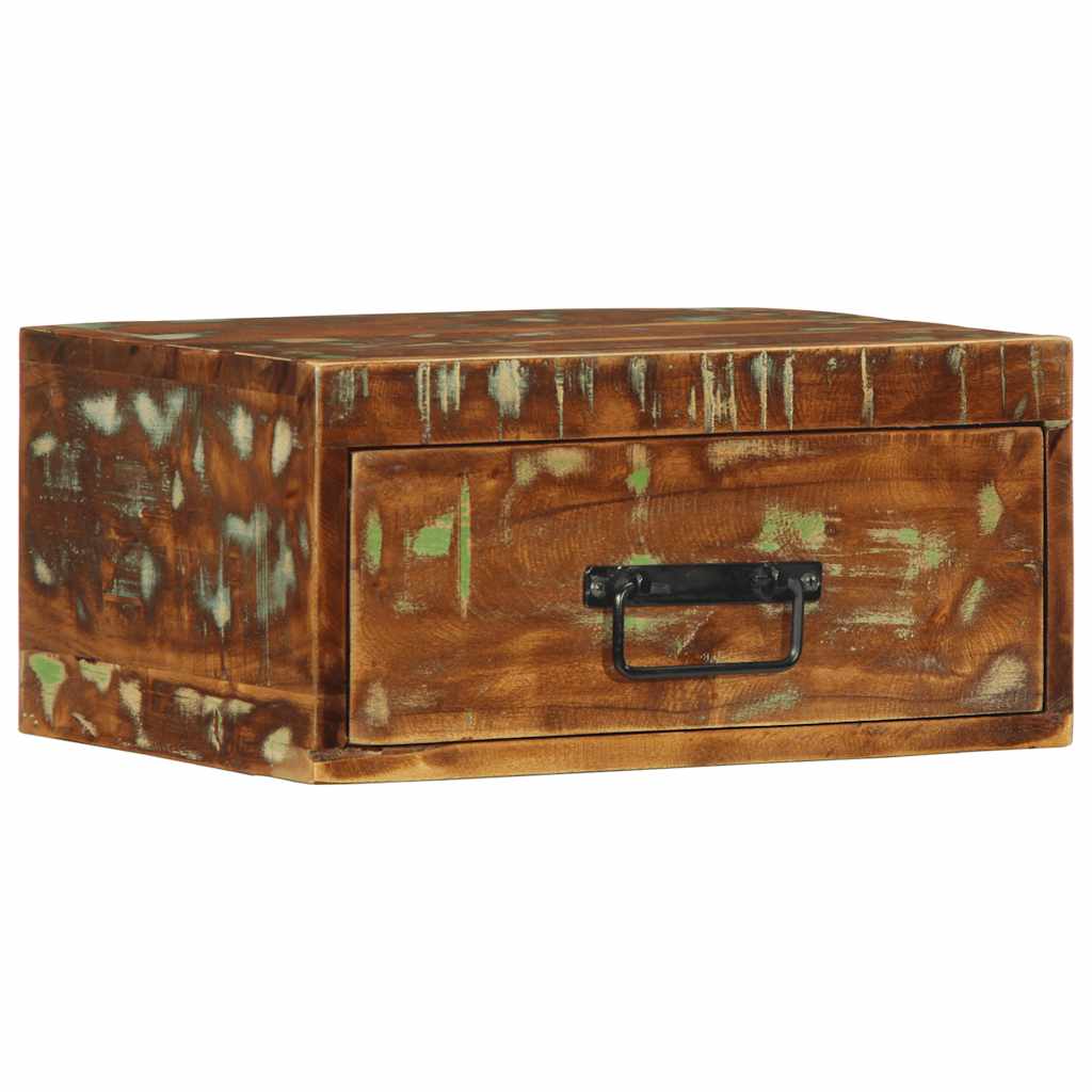 vidaXL επίτοιχο ντουλάπι κομοδίνου στερεό ξύλο αναγεννημένο