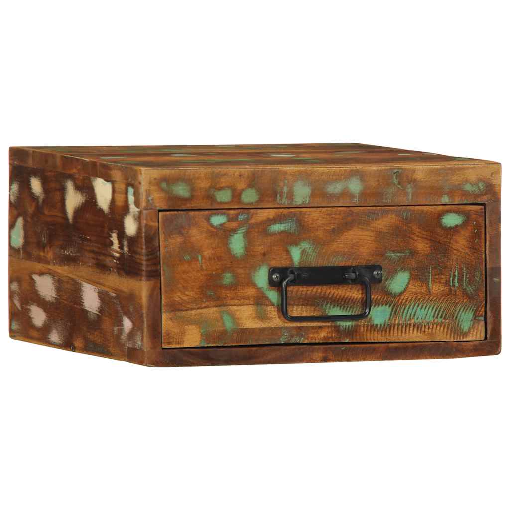 vidaXL επίτοιχο ντουλάπι κομοδίνου στερεό ξύλο αναγεννημένο