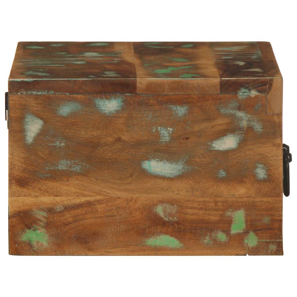 vidaXL επίτοιχο ντουλάπι κομοδίνου στερεό ξύλο αναγεννημένο