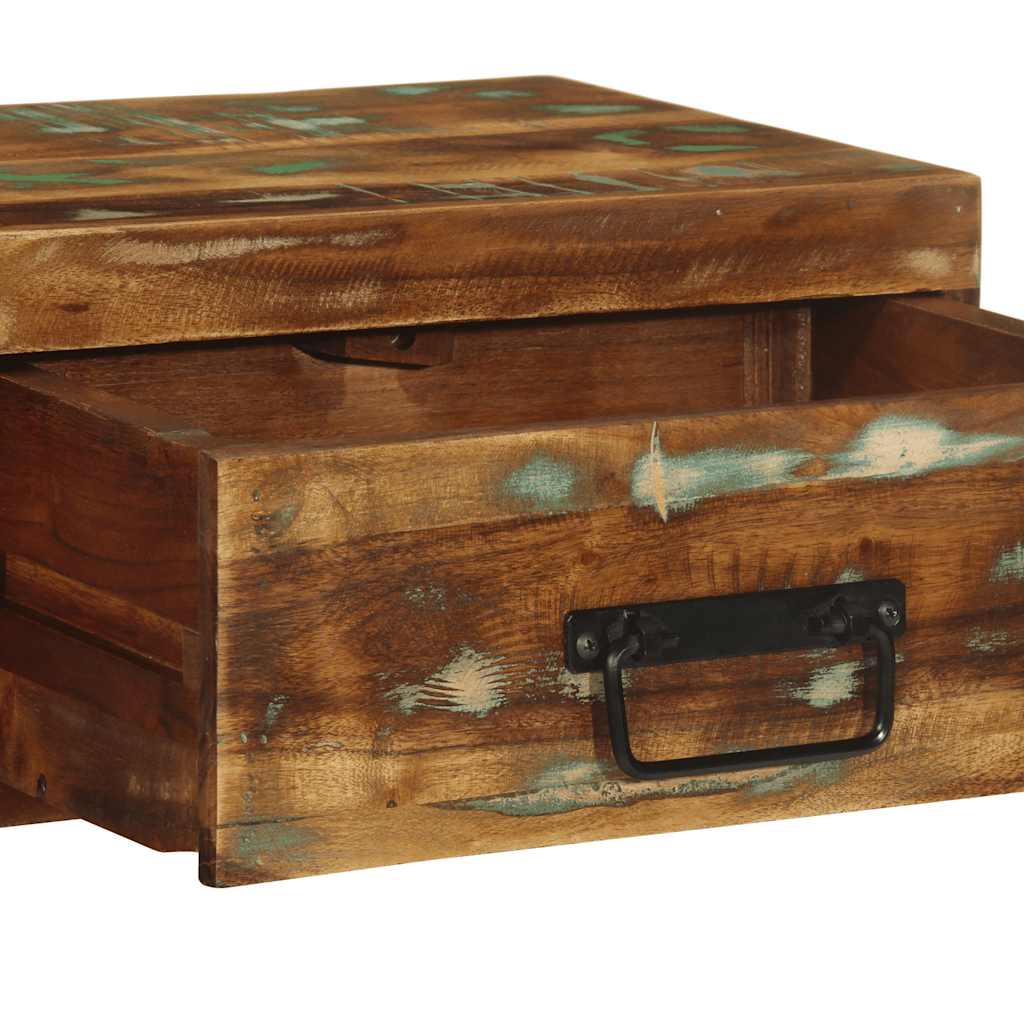 vidaXL επίτοιχο ντουλάπι κομοδίνου στερεό ξύλο αναγεννημένο