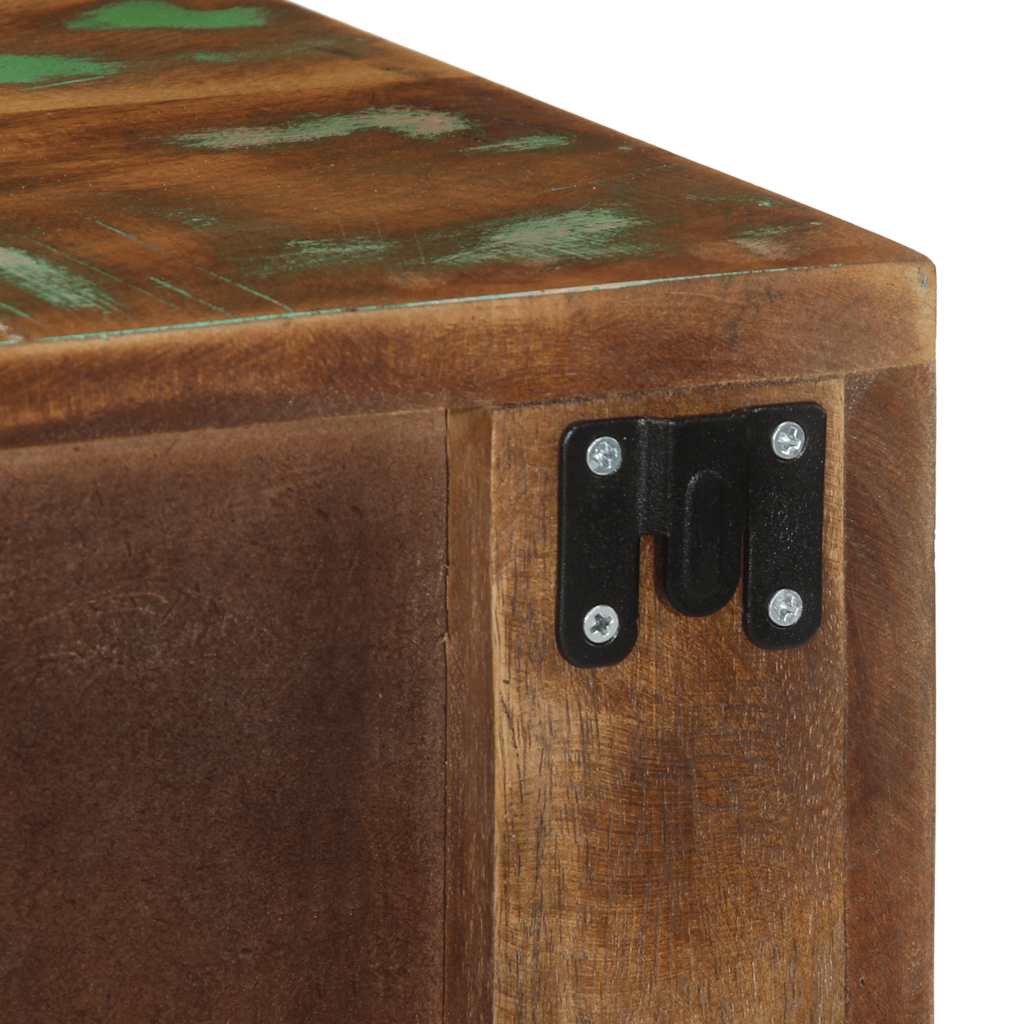 vidaXL επίτοιχο ντουλάπι κομοδίνου στερεό ξύλο αναγεννημένο