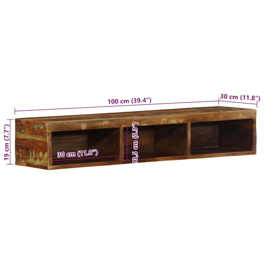 vidaXL Επίτοιχο ντουλάπι τηλεόρασης 100x30x19 cm