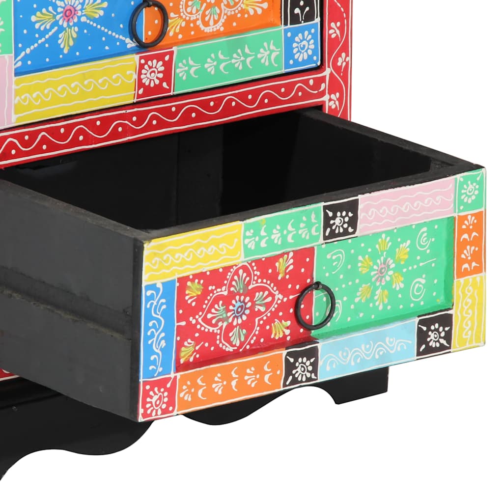 vidaXL Κομοδίνο 2 pcs Πολύχρωμο 40 x 35 x 45 εκ. Μασίφ ξύλο μάνγκο