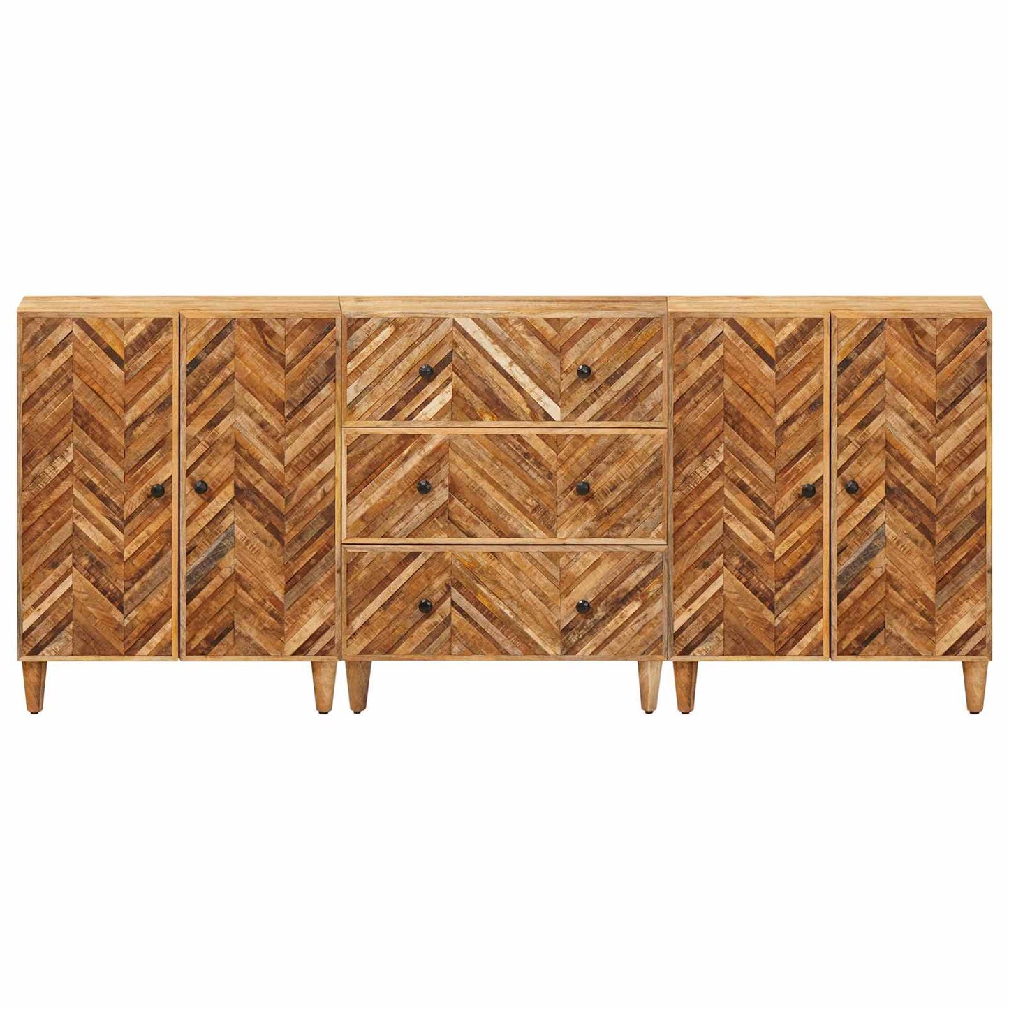 vidaXL Ντουλάπες Αποθήκευσης 3 pcs Καφέ 60 x 33,5 x 75 εκ.