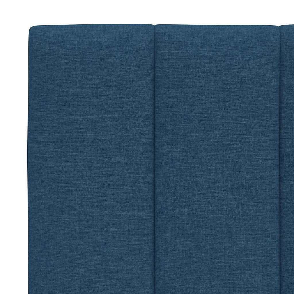 vidaXL Σκελετός Κρεβατιού Χωρίς Στρώμα Hanko Μπλε 90x200 εκ. Υφασμάτινο