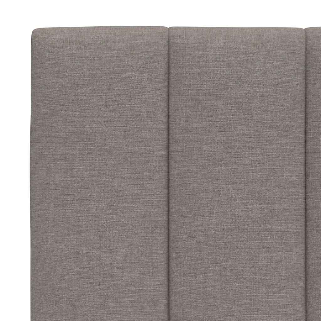 vidaXL Σκελετός Κρεβατιού Χωρίς Στρώμα Hanko Taupe 160x200 εκ. Υφασμάτινο