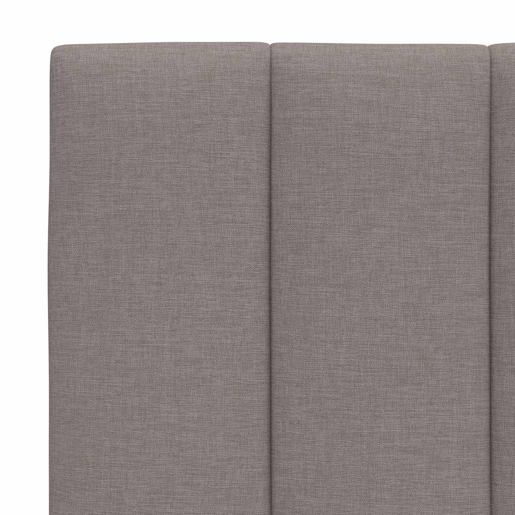 vidaXL Κρεβάτι με Στρώμα Hanko Taupe 90x190 εκ.Υφασμάτινο