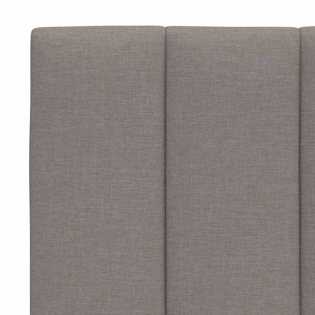 vidaXL Κρεβάτι με Στρώμα Hanko Taupe 160x200 εκ. Υφασμάτινο