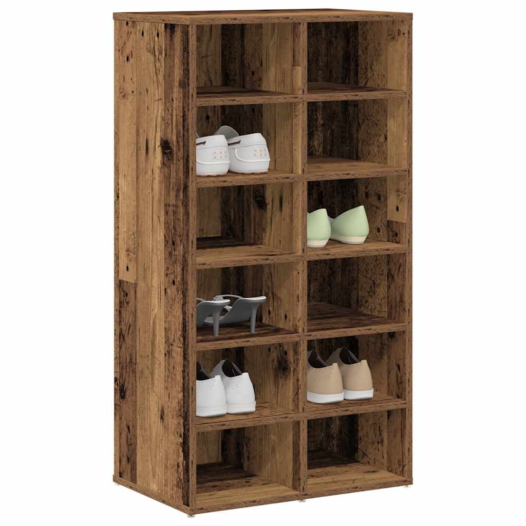 vidaXL Παπουτσοθήκη Παλιό Ξύλο Δρυς 54x34x100,5εκ Επεξεργασμένο Ξύλο