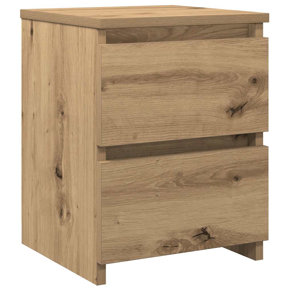 vidaXL Κομοδίνα 2 τεμ.Αρτισιανή Δρυς 30x30x40 εκ. Επεξ. Ξύλο